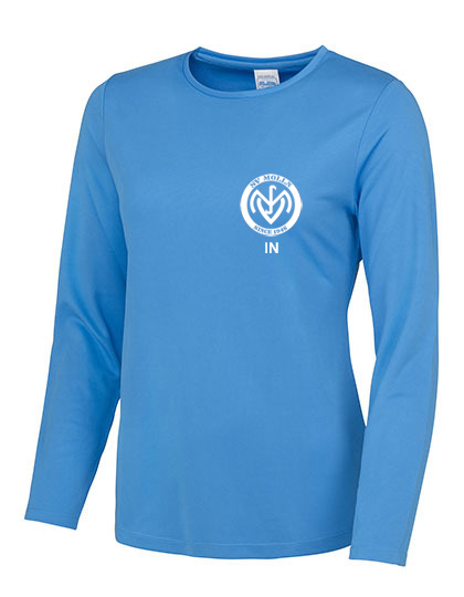 Damen Funktions-Shirt Langarm - 100% Polyester - Stretch & Atmungsaktiv